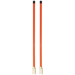 SAM 1308105 3/4 x 28 Inch Fluorescent Orange Bolt-On Bumper Marker Sight Rods with Hardware
