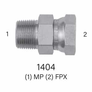 Hydraulic Adapter 1404 Series MPT to Swivel FPT  #2(1/8') - #24(1.5")
