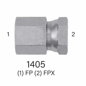 Hydraulic Adapter 1405 Series FPT to Swivel FPT  #2(1/8') - #20(1.25")
