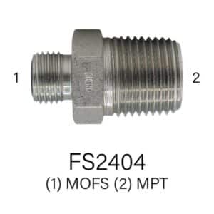 Series FS2404 Hydraulic Adapter, MOFS to MPT, Sizes #4 - #16
