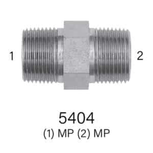 Series 5404 MPT to MPT Hydraulic Nipple Sizes #2 - #24