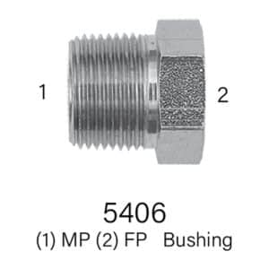 Series 5406 MPT to FPT Hydraulic Bushing, Sizes #16 - #24