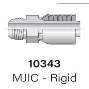 Heavy Duty Parker Series 10343 MJIC Rigid to Hydraulic Hose - Sizes #4-#24