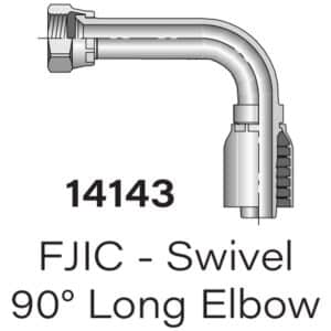 Heavy Duty Parker Series 14143 FJIC Swivel to Hydraulic Hose Size #4-#16