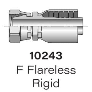 Heavy Duty Parker Series 10243 F Flareless Hydraulic Fitting - Size #2-#12