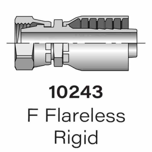 Heavy Duty Parker Series 10243 F Flareless Hydraulic Fitting - Size #2-#12