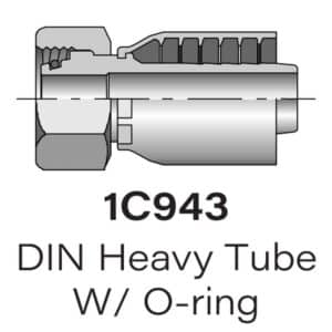 Parker Series 1C943 Metric DIN Heavy Tube with O-Rings, Size 6mm - 30mm