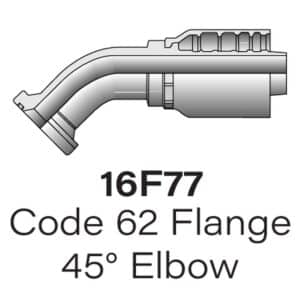 Parker Series 16F77 Code 62 Flange, Size #12-#20