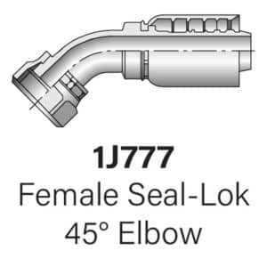 Parker Series 1J777 Female OFS 45° Elbow, Size #12-#20