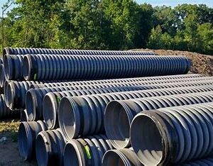 8" Black Culvert Pipe, 20 ft, gasketed