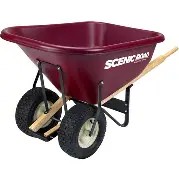 Wheelbarrow, 10 cu ft, 2 wheel turf