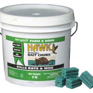 HAWK All Weather Bait Chunx, Rat Bait, 9 lb