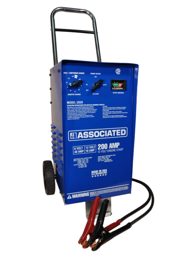 Associated Manual 6/12V Wheeled Battery Charger with timer & hold
