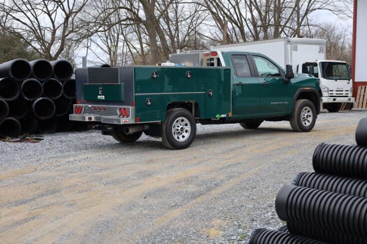 2025 GMC 3500 with a Martin PACKOUT Edition Service Body