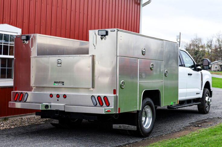 2025 Ford F350 with a Martin High Side Service Body