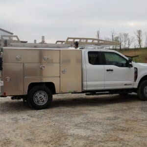Martin High Side Aluminum Service Body 84" x 100" - Fits Single Wheel Long Beds